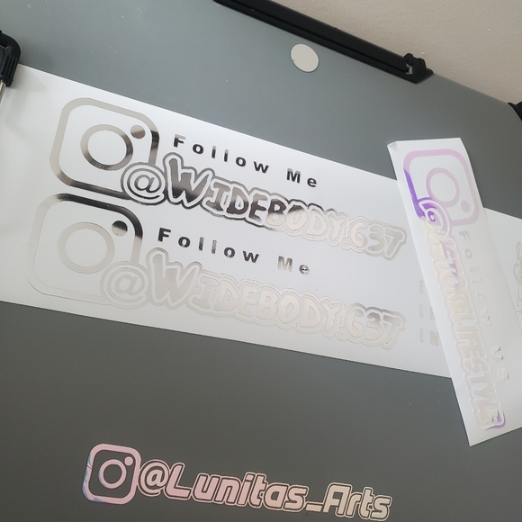 2x Custom instagram Vinyl Car Decal Window Sticker - Picture 5 of 9